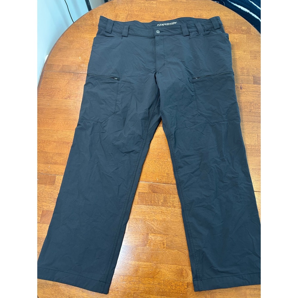 Duluth Trading Co Flexpedition Pants Mens 44x32 Black Relaxed Fit Cargo